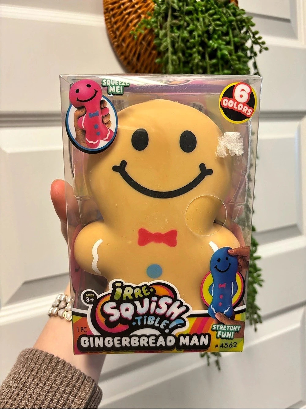 Ja-Ru iRRe Squish Tible Gingerbread Man Gingerbread Man Squishy Toy NWT